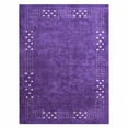 thumbnail image 5 of Rugsotic Carpets Handmade Rugs Hand Knotted Loom Rectangle 5'x8' Purple Silk Mix for Indoor Use, 5 of 5