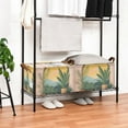 thumbnail image 3 of Yayeee Foldable Storage Basket for Shelves with Handles Set of 2 Waterproof Cloth Bins, Boho Plants, 3 of 7