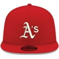 thumbnail image 2 of Men's New Era Red Athletics White Logo 59FIFTY Fitted Hat, 2 of 6