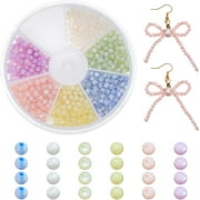 732pcs Natural Freshwater Shell Beads Strands 6 Colors 2.5mm Natural Pearl Beads Round Gemstones Loose Beads for DIY Jewelry Making Hole: 0.5mm