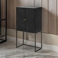 thumbnail image 6 of Scranton & Co 59 Inch Accent Cabinet in Black with Acacia Wood and Iron, 6 of 7