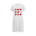 thumbnail image 5 of Chemise de Nuit pour Femme Robe de Nuit Manches Courtes Imprimée Chemise de Nuit Vêtements de Nuit Doux Chemises de Nuit Imprimé Saint-Valentin Chemises de Nuit Douces Robe de Nuit Classique TTG, 5 of 5