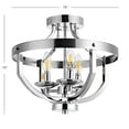 thumbnail image 3 of Safavieh 13" Vanda Glam Metal Flush Mount Lights, Silver, 3 of 5