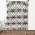 thumbnail image 4 of Ambesonne Geometric Fabric by the Yard Upholstery, Modern Retro Shapes Art, 5 Yards, Ivory and Charcoal Grey, 4 of 5