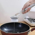 thumbnail image 3 of Kitchen Cleaning Brush Sponge Automatic Liquid Dispenser Long Handle Dishwashing Sponge Cleaner Household Cleaning Tools, 3 of 5