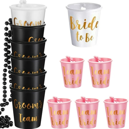 

Cups Hot Cups Bridal Plastic Cup Pearl Team Bridal And Bridal Wine Glass Chain For Bachelorette Party Bridal Shower Decor White