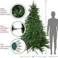 thumbnail image 4 of Northlight Real Touch™️Pre-Lit Medium Minnesota Balsam Fir Artificial Christmas Tree - 7.5' - Warm White LED Lights, 4 of 6