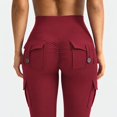 thumbnail image 3 of Carlikeit Women's Flare Leggings High Waisted Yoga Workout Pants with Cargo Pockets No Front Seam High Stretch Quick Dry Bootcut Leggings, 3 of 7