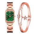 thumbnail image 1 of Reloj de pulsera de cuarzo analógico de acero inoxidable dorado cristalino para mujer a la moda Wmkox8yii gfajkfgbkjabf2108, 1 of 1