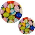 thumbnail image 7 of SKYSONIC Colored Eggs Pot Holders Trivets, 2 Pcs Heat Resistant Trivets for Hot Dishes,Happy Easter Cotton Thread Weave Trivet Mats for Hot Pads Pans Pot Bowl Teapot for Kitchen Decor, 7 of 7