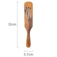 thumbnail image 7 of Travelwant 1/5Pcs Wooden Spatula for Cooking, Kitchen Spatula, Natural Teak Wooden Utensils including Wooden Paddle, Turner Spatula, Slotted Spatula and Wood Scraper, Nonstick Cookware, 7 of 7