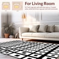 thumbnail image 2 of ODIKA 8'x10' Machine Washable Non-Slip Area Rug, Abstract Geometric Checkered Overlay for Modern Aesthetics High Traffic Rug, Black, 141338, 2 of 7