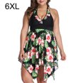 thumbnail image 4 of Yuarrent Traje de baño artesanal exquisito con estilo clásico para mujer, traje de baño, ropa de playa, traje de baño Traje de baño cártamo, 1 6XL, 4 of 6