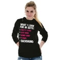 thumbnail image 5 of Cute What Look In Guys Dachshund Dog Women's Long Sleeve T Shirt Brisco Brands S, 5 of 6