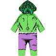thumbnail image 5 of Marvel Avengers The Incredible Hulk Baby Boys Costume Coverall Hooded 6-9 Months, 5 of 6