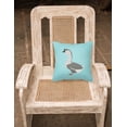 thumbnail image 2 of African Goose Blue Check Fabric Decorative Pillow, 2 of 2