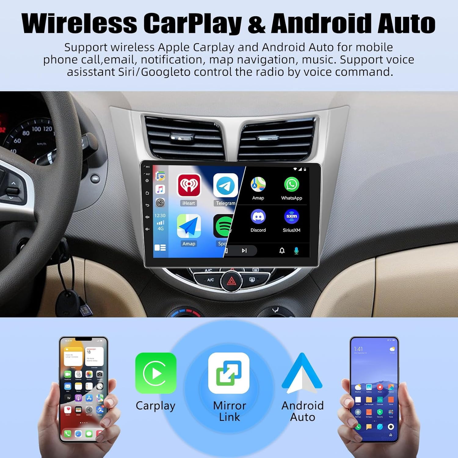Podofo 2G64G Android 15 Car Stereo for Hyundai Accent 20122