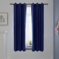 thumbnail image 3 of Langgg 2 Pcs Rideau Occultant pour Fenêtre de Maison Salon Chambre Design à Illets en Microfibre Pare-Soleil, Bleu, 3 of 7