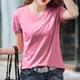 thumbnail image 1 of mfyjkho Tops De Gimnasio Para Mujer, Camiseta/Camiseta Informal Holgada De Manga Corta Con Cuello En V Para Mujer Tops Y Blusas Para Mujer L, 1 of 6