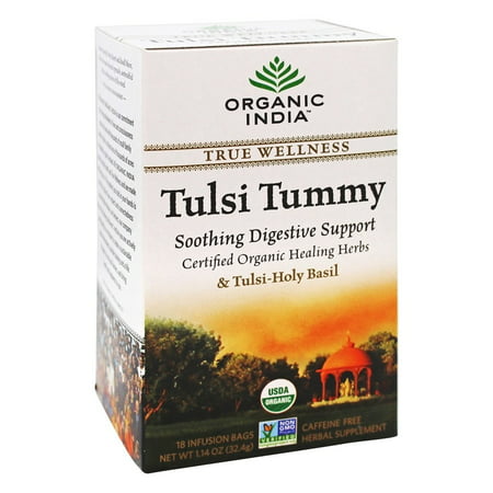 Organic India - Vrai Wellness Tusli Tummy Thé - 18 sachets de thé