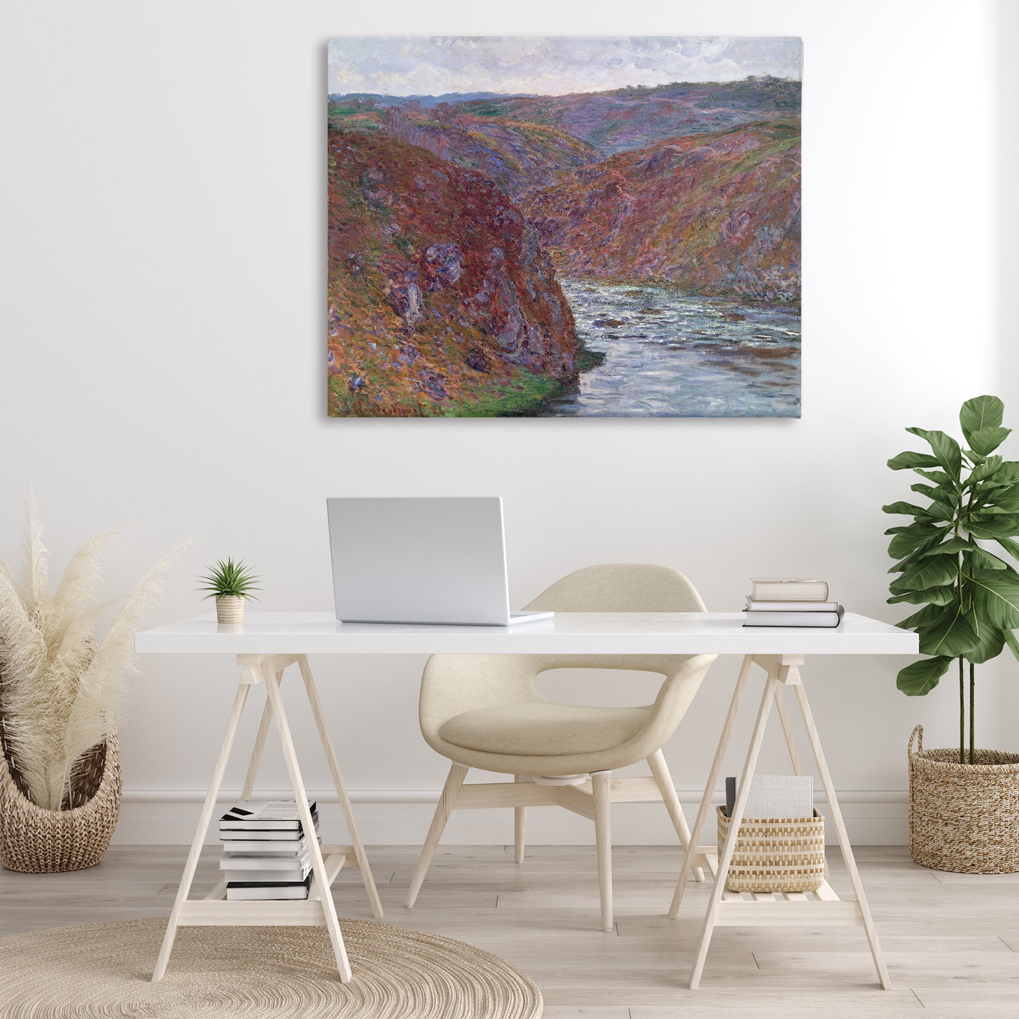 Stupell Industries Classical Valley of Creuse Landscape & Nature Painting Wrapped Canvas Art Print Wall Art, 48 x 36