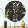 thumbnail image 2 of Designart 'Bakery Characters Food Quotes' Modern Wood Wall Clock, 2 of 5