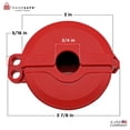 thumbnail image 2 of Válvula de compuerta TRADESAFE roja para válvulas de 2,54 cm a 6,35 cm, 2 of 9