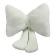 thumbnail image 2 of Lssam Bow Shape Pillow, White Fluffy Faux Fur Decorative Bed Pillow, Soft Accent Throw Pillow for Couch Sofa Chair Home Aesthetic Decor, 10 Inch Size, 2 of 6