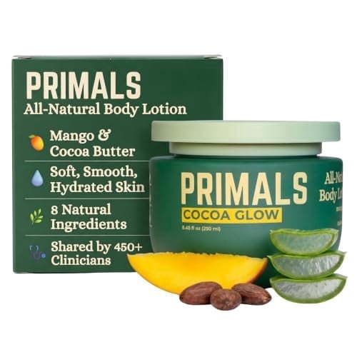 Primals Natural Body Lotion - Cocoa Butter, Mango Butter & Aloe Vera - 8.45 oz