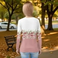 thumbnail image 5 of Inglocry Girls Casual Long Sleeve T Shirts Crewneck Loose Fit Tops Kids Button Floral Fall Winter Tee Blouses Size 5-14 Pink 7-8Y, 5 of 5