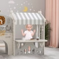 thumbnail image 6 of YUFU 8 in 1 Toddler Slide Set, Kids Slide for Toddlers Age 1+, Toddler Climber Slide Play Set With Basketabll Hoop and Ball, Outdoor Indoor Playground for Toddlers 1-3（Grey+Playhouse）, 6 of 9