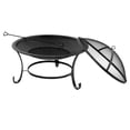 thumbnail image 2 of Sun Joe 30-Inch Round Steel Fire Pit W/ Dome Screen & Poker, 2 of 10