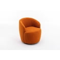 thumbnail image 5 of Caramel Color Teddy Fabric - Swivel Armchair for Bedroom Reading Nooks, 5 of 5