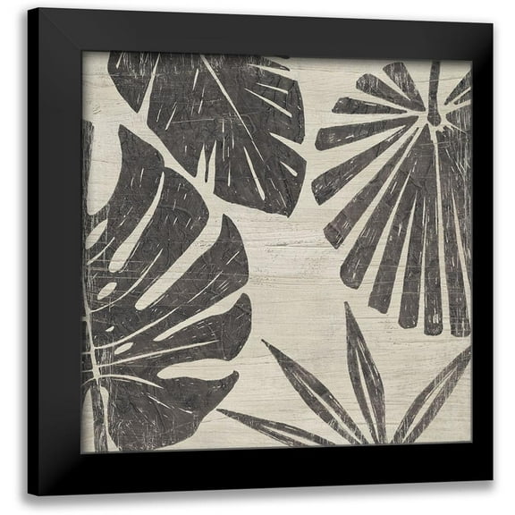 Vess, June Erica 12x12 Black Modern Framed Museum Art Print Titled - Tribal Palms II