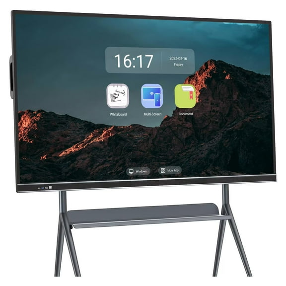 JYXOIHUB 4K UHD Interactive Whiteboard, 75'' Smart TVs, All in One Smartboard for Office, Digital Smart Whiteboard Built in Dual System for Classroom