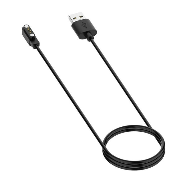Cable de carga USB con adaptador de base magnética para reloj inteligente Oww206 Oww208 para Oppo Negro