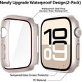 thumbnail image 5 of [2 Pack] Waterproof Hard Case with Tempered Glass Compatible with Apple Watch Series 11 (2025) Series 10 46mm, Ultra-Thin Anti-Fall Cover for iWatch Screen Protector, Crystal Transparent, 5 of 9