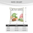 thumbnail image 2 of KLL Cactus Gnome Decorative Throw Pillow Covers Velvet Soft for Couch Sofa Bedroom Living Room Outdoor (No pillow core)- 20"x20", 2 of 5