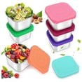 thumbnail image 1 of Contenedores de acero inoxidable para refrigerios, 6 oz, 304, de acero inoxidable, para salsas, almacenamiento de alimentos, con s202412242896, 1 of 5