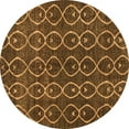 thumbnail image 1 of Ahgly Company Indoor Round Abstract Orange Modern Area Rugs, 8' Round, 1 of 4