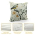 thumbnail image 4 of Nawypu  Square Decorative Throw Pillow Covers, Botanical Grey Birds Printed Soft Touch Cushion Covers,Throw Pillowcase for Sofa Bed, 4 of 5