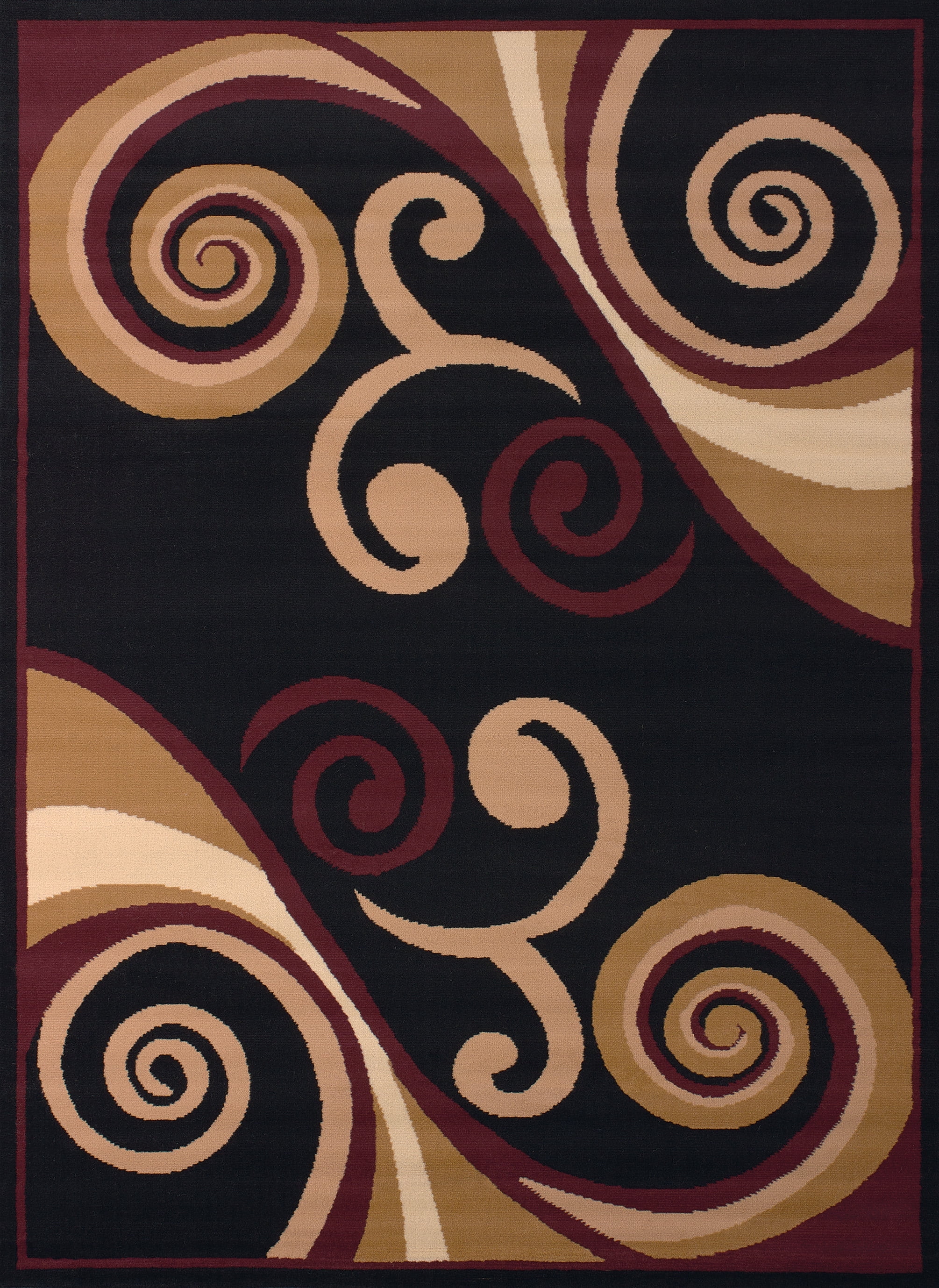 United Weavers of America Runner Rug, Geometric, Burgundy, 2'3 x 7'2", Power-loomed, Stain-resistant