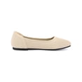 thumbnail image 2 of BLISSFUL STEP Women's Closed Toe Slip on Knit Ballet Flats Beige (Size 7.5), 2 of 5