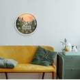 thumbnail image 3 of 12 Inch Mondern Wall Clock With Week Date Temperature of LCD,Cute Deer,White, 3 of 4