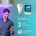 thumbnail image 2 of Sengled Smart Light Bulbs, Color Changing Alexa/Bluetooth Mesh, Dimmable LED Bulb A19 E26 Multicolor, High CRI, High Brightness, 8.7W 800LM, 1Pack, 2 of 5