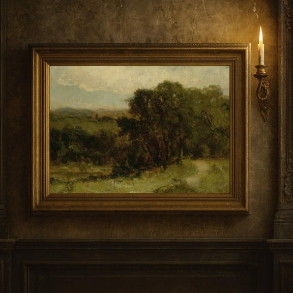 Vintage Countryside Landscape Print Poster Rustic Pastoral Wall Art, Size 8x12 UNFFRAMED F03.1.7l1193