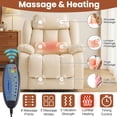thumbnail image 3 of Dual Motor Power Lift Recliner Chair for Elderly, Infinite Position Lay Flat Lift Chair with Heat and Massage, Extended Footrest, USB Ports, Lumbar Pillow, Cup Holders, Beige, 3 of 10