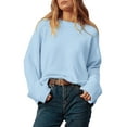 thumbnail image 3 of SHINE UP Sweaters for Women Long Sleeve Crewneck Tops Fall Oversized Casual Chunky Knit Pullover, 3 of 9