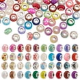 thumbnail image 4 of 100Pcs 5 Styles European Beads 5mm Large Hole Crackle Resin Rondelle Beads Acrylic Imitation Turquoise, 4 of 8