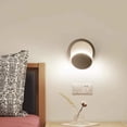 thumbnail image 4 of Appliques Murales Intérieures Blanches LED 5W Applique Murale Moderne Blanc Chaud Créatif Éclipse 2 en 1 Applique Murale en Fer Lampe LED (Blanc), 4 of 5